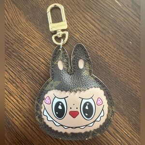 Upcycled Louis Vuitton Labubu keychain